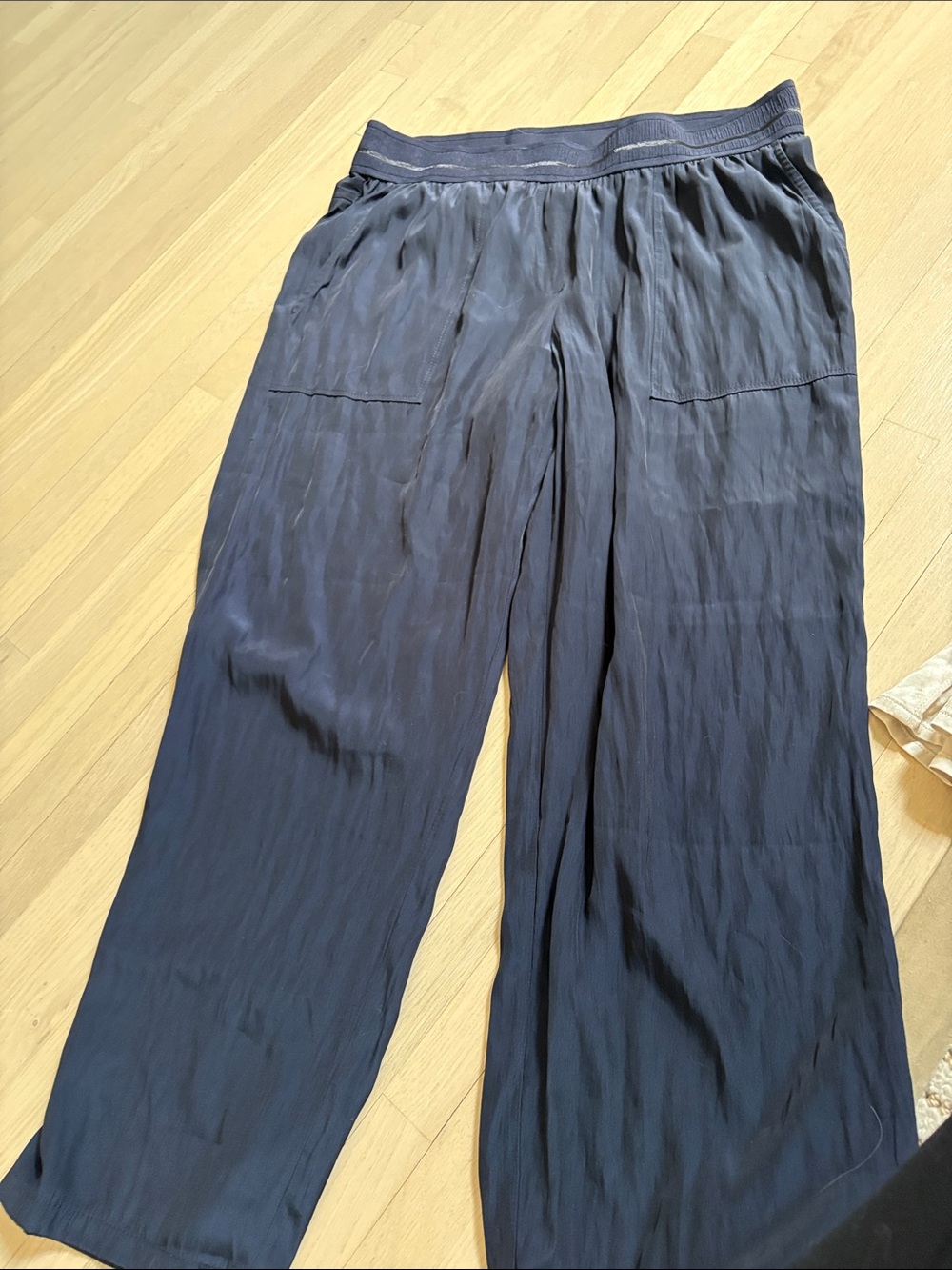 Lola & Sophie Dark Navy Wide-Leg Pull-On Joggers